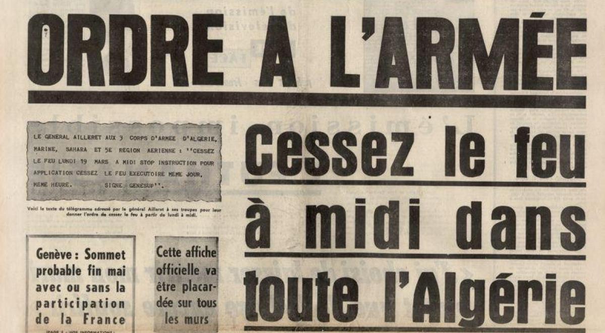 CESSEZ LE FEU EN ALGERIE