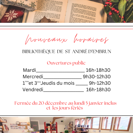 nouveaux horaires 2026